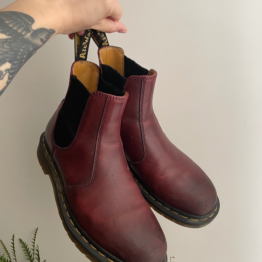 Dr. Martens red leather Chelsea boot 2976